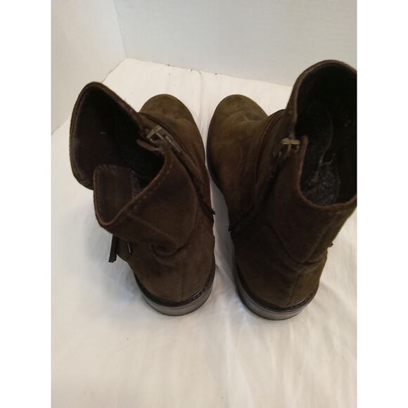Aquatalia Womens Size 8.5 Bree Ankle Boots Booties Brown Suede Water Resist - Picture 4 of 9